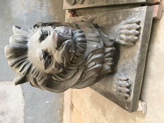 Cast Metal Animal Sculptures Doorways Large Bronze Lion Statue