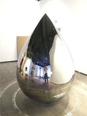 Custom Metal Outdoor Abstract Sculpture Stainless Steel Mirror Water Drop Sculpture